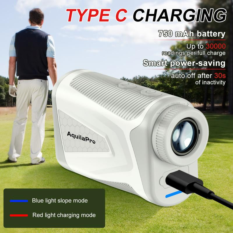 Mini4 Golf Rangefinder with Slope, 1,000 Yards Range Finder Golf, 0.5 Yard Accuracy, 7X Magnification, Flag Lock Vibration, Rechargeable Golf Laser Rangefinder, Magnetic