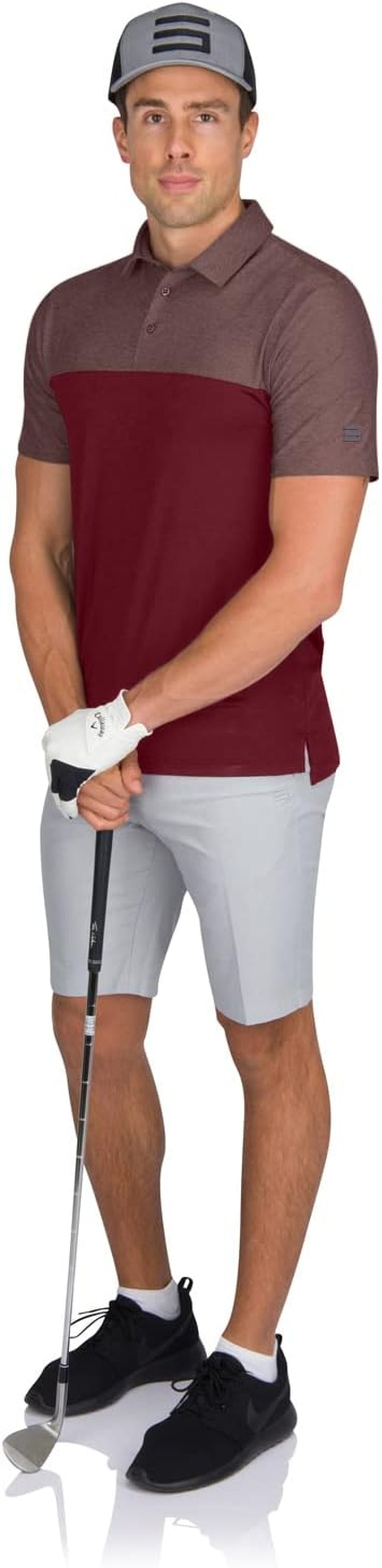 Quick Dry Golf Shirts for Men - Moisture Wicking Short-Sleeve Casual Polo Shirt