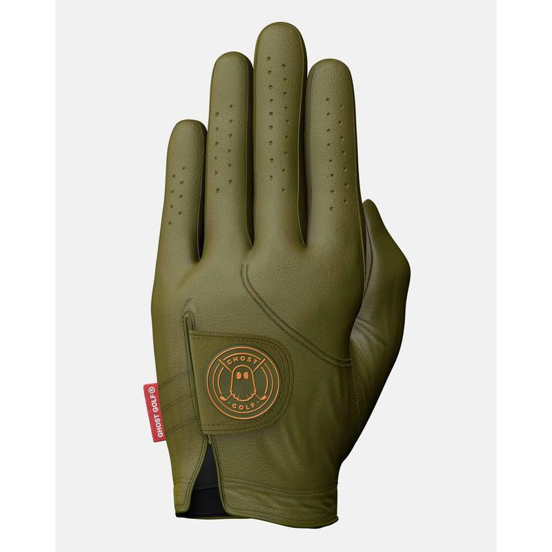 Ghost Olive Green Golf Glove - Premium AAA Cabretta Leather with Soft Feel and Excellent Grip