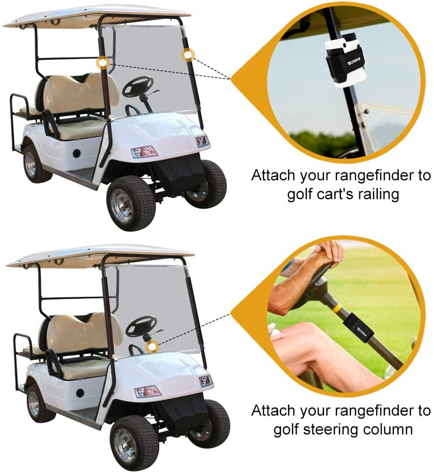 Adjustable Magnetic Rangefinder Mount Strap for Golf Cart Railings - Secure Holder for Most Bars and Frames