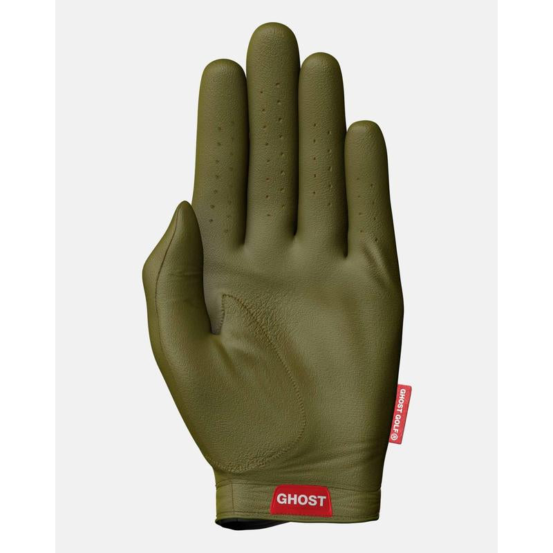 Ghost Olive Green Golf Glove - Premium AAA Cabretta Leather with Soft Feel and Excellent Grip